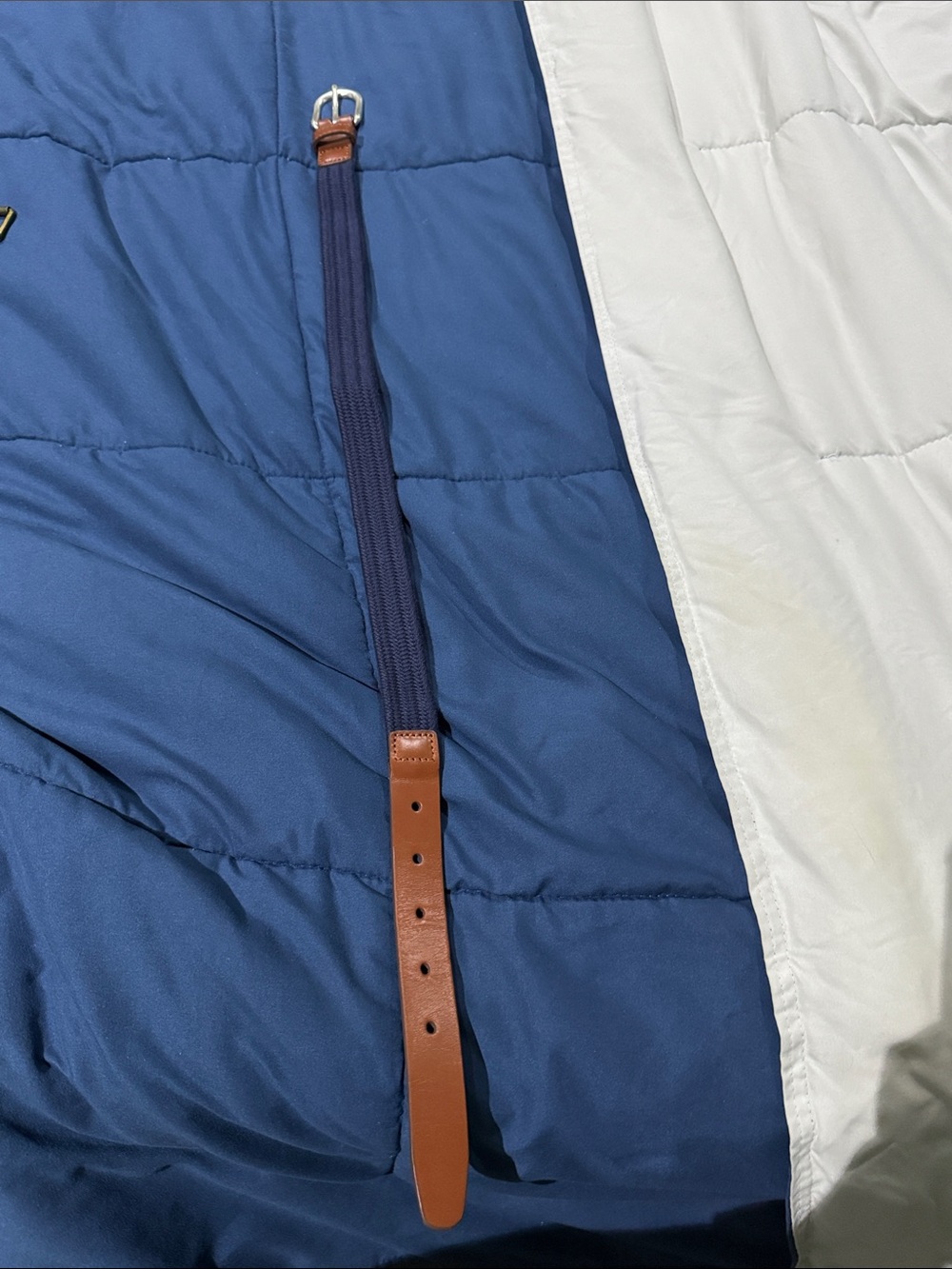 Jcrew boys Navy Blue Quilted Coat with Contrast Trim